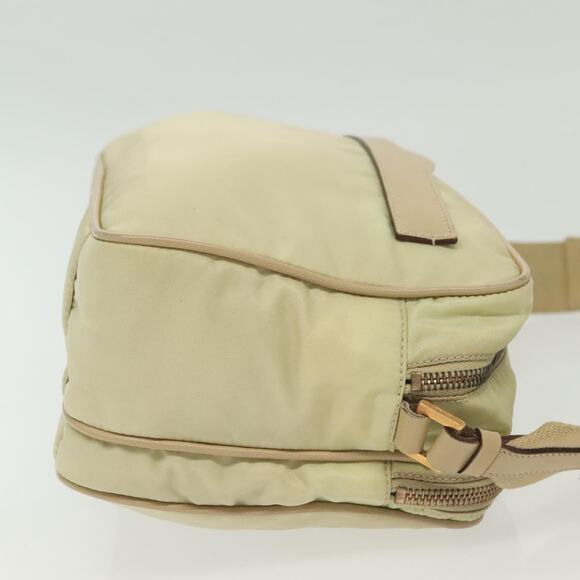 PRADA Shoulder Bag Nylon Beige Gold - Picture 4 of 13